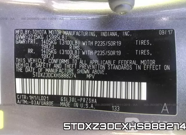 5TDXZ3DCXHS888274 фото 9
