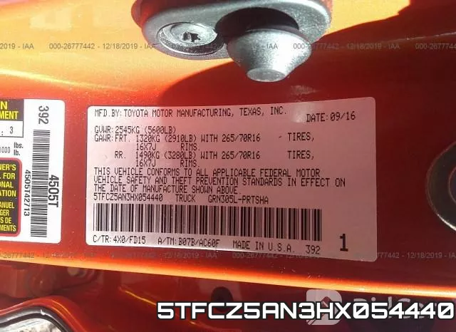 5TFCZ5AN3HX054440 фото 10
