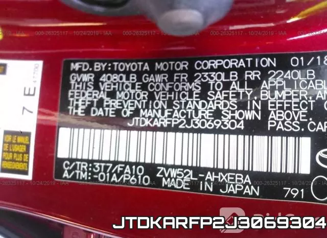 JTDKARFP2J3069304 фото 6