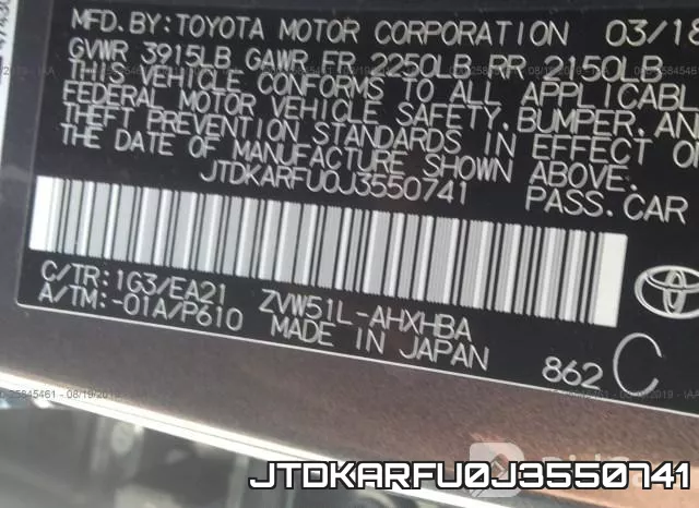 JTDKARFU0J3550741 фото 10