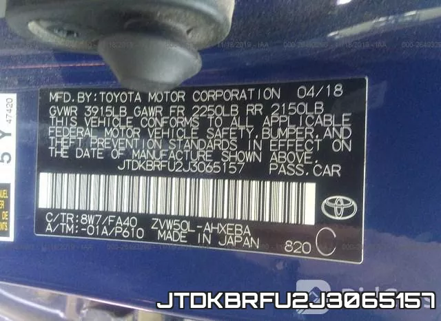 JTDKBRFU2J3065157 фото 10