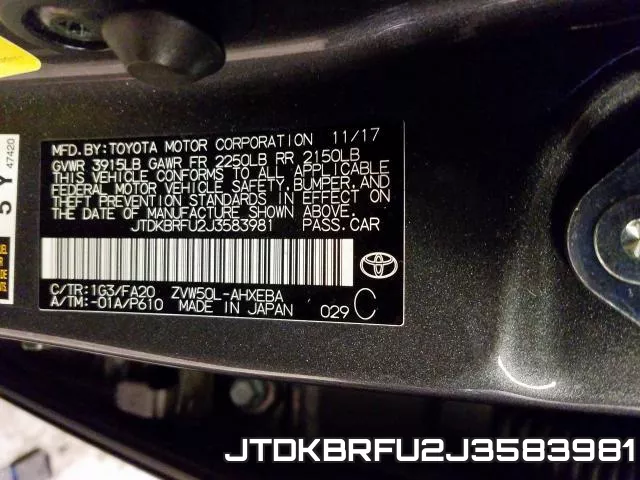 JTDKBRFU2J3583981 фото 2