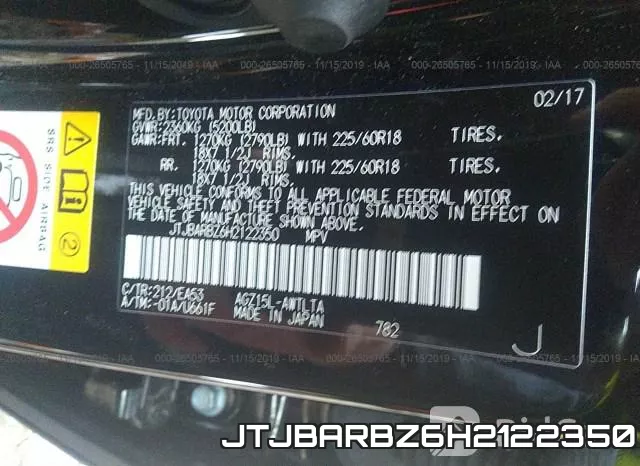 JTJBARBZ6H2122350 фото 8