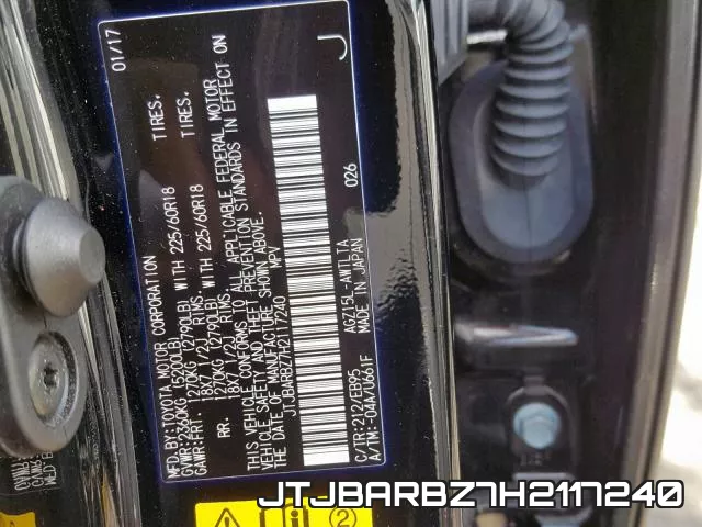 JTJBARBZ7H2117240 фото 2