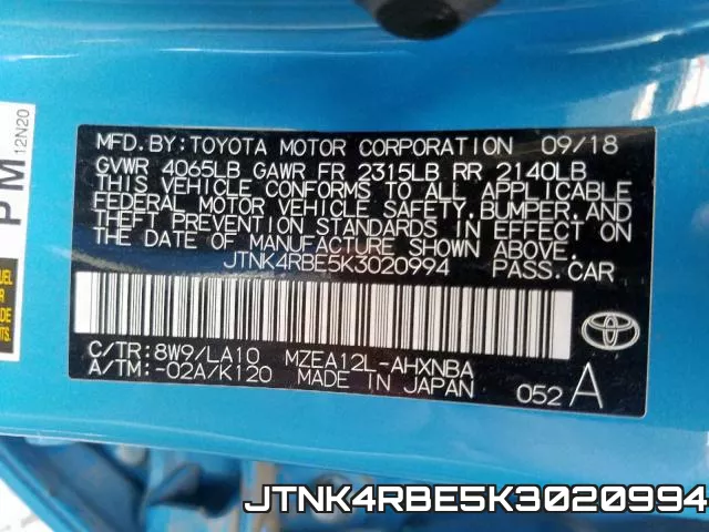 JTNK4RBE5K3020994 фото 2