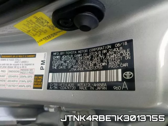 JTNK4RBE7K3013755 фото 2
