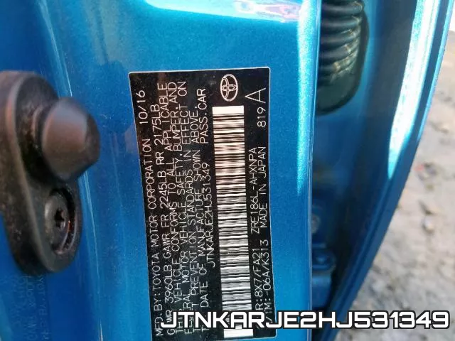 JTNKARJE2HJ531349 фото 2