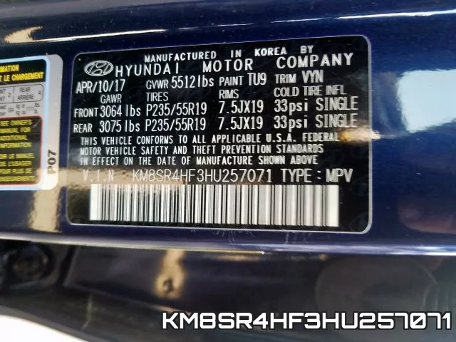 KM8SR4HF3HU257071 фото 2