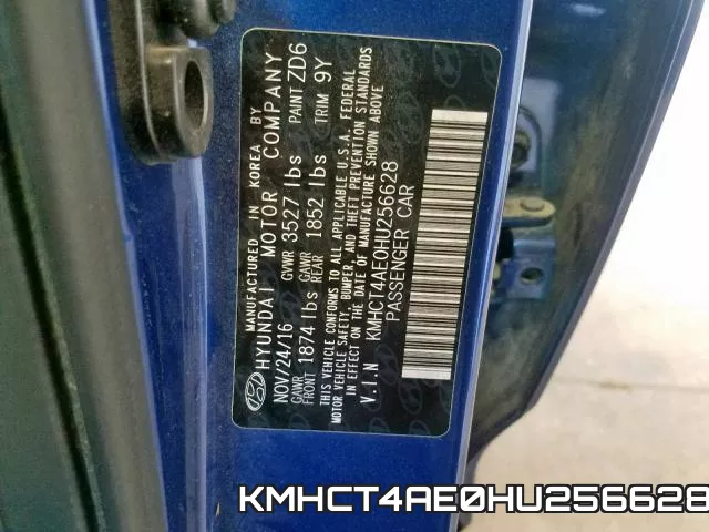 KMHCT4AE0HU256628 фото 2