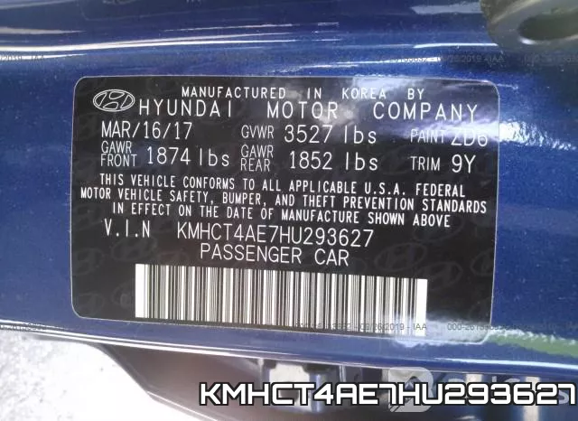 KMHCT4AE7HU293627 фото 8