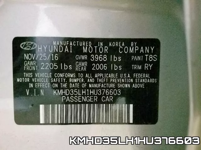 KMHD35LH1HU376603 фото 2