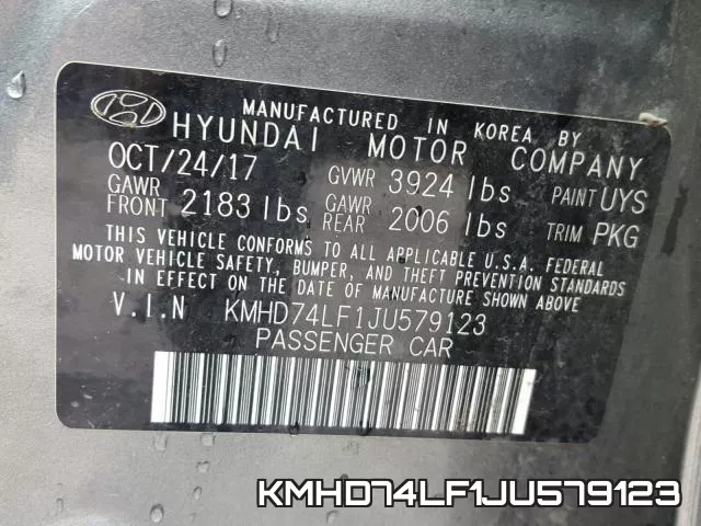 KMHD74LF1JU579123 фото 2