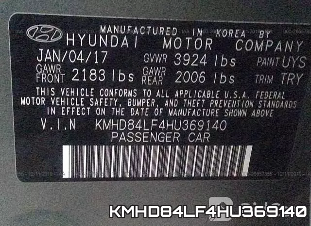 KMHD84LF4HU369140 фото 10