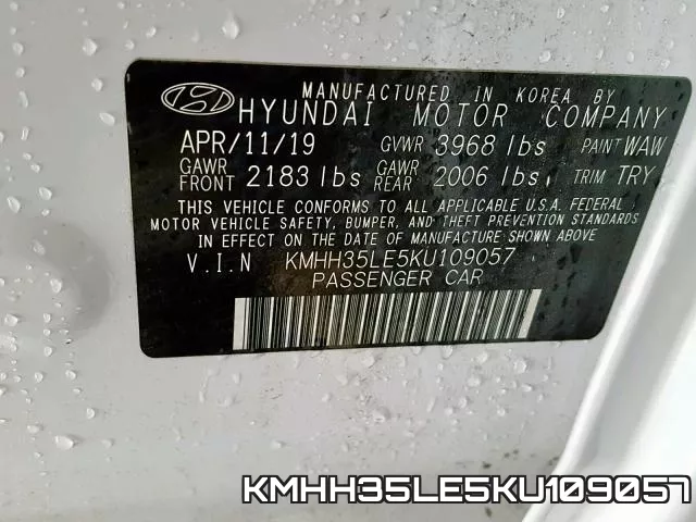 KMHH35LE5KU109057 фото 2