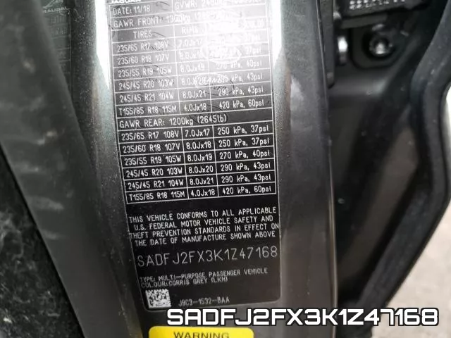 SADFJ2FX3K1Z47168 фото 2