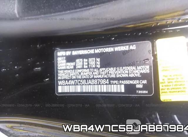 WBA4W7C58JAB87984 фото 10