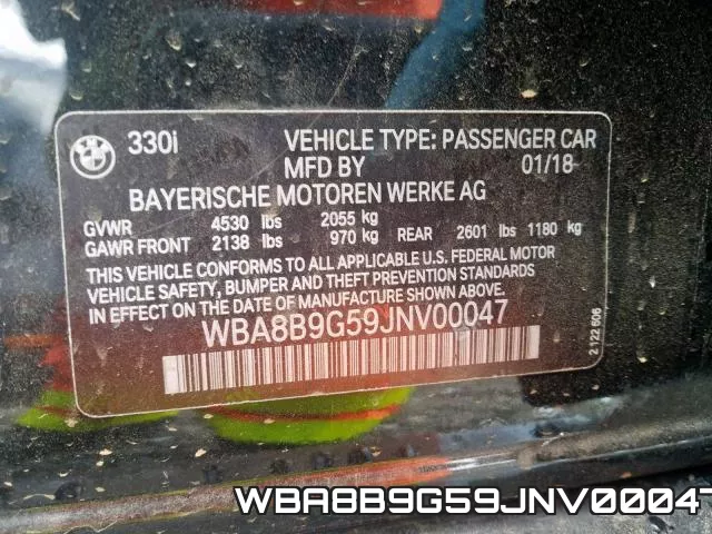 WBA8B9G59JNV00047 фото 2