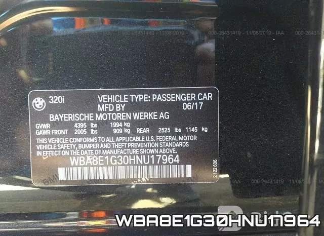 WBA8E1G30HNU17964 фото 8