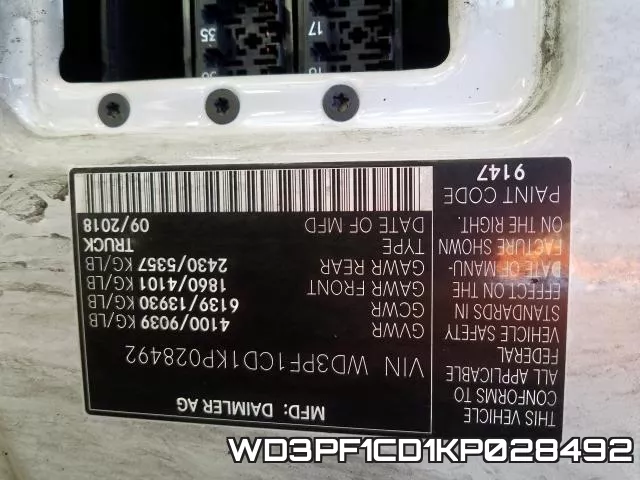 WD3PF1CD1KP028492 фото 2