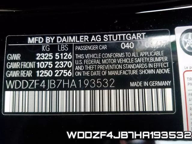 WDDZF4JB7HA193532 фото 2
