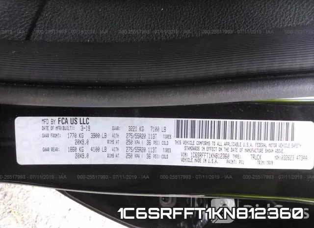 1C6SRFFT1KN812360 фото 10