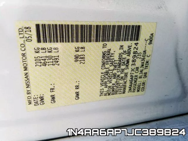 1N4AA6AP7JC389824 фото 2