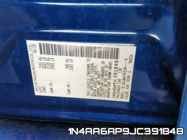 1N4AA6AP9JC391848 фото 2