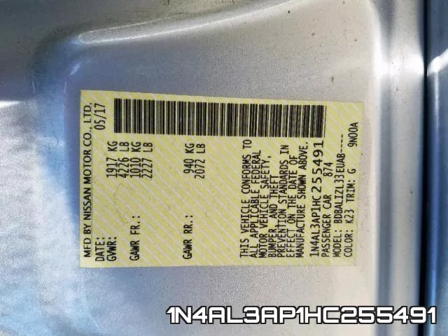 1N4AL3AP1HC255491 фото 2