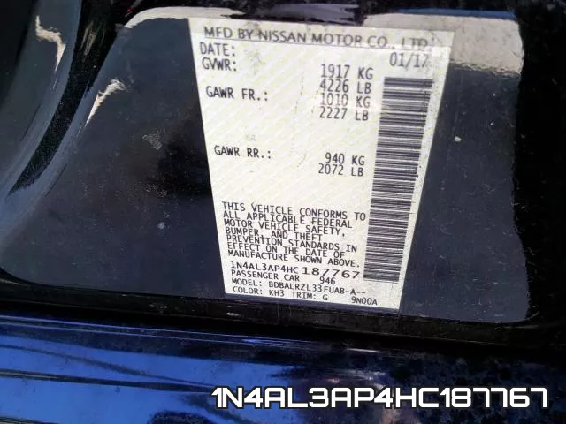 1N4AL3AP4HC187767 фото 2