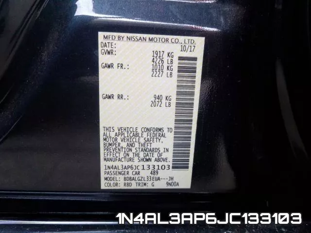 1N4AL3AP6JC133103 фото 2