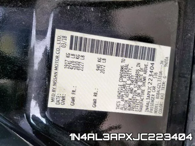 1N4AL3APXJC223404 фото 2