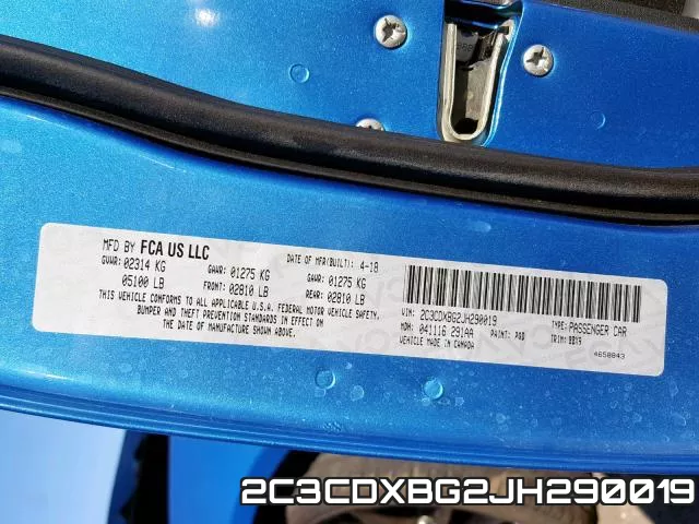 2C3CDXBG2JH290019 фото 2