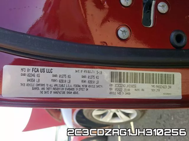 2C3CDZAG1JH310256 фото 2