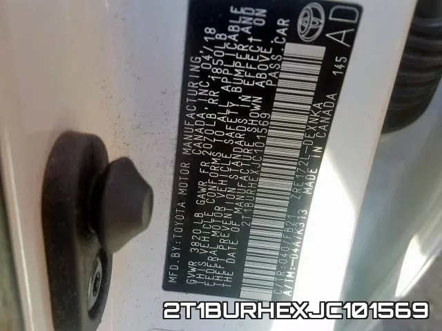 2T1BURHEXJC101569 фото 2