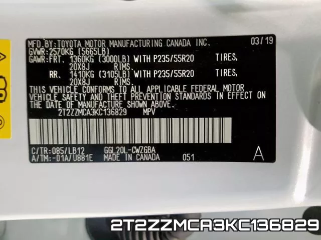 2T2ZZMCA3KC136829 фото 2