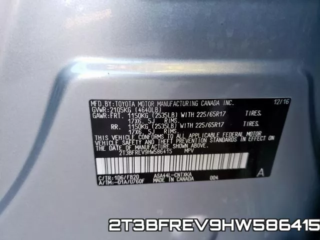 2T3BFREV9HW586415 фото 2