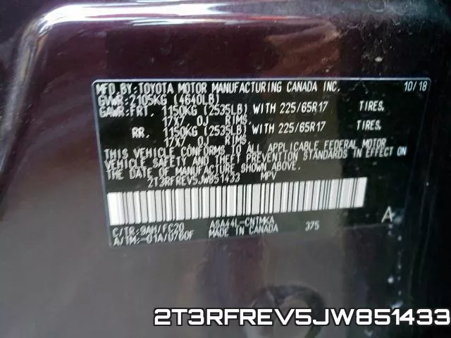 2T3RFREV5JW851433 фото 2