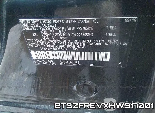 2T3ZFREVXHW317001 фото 9