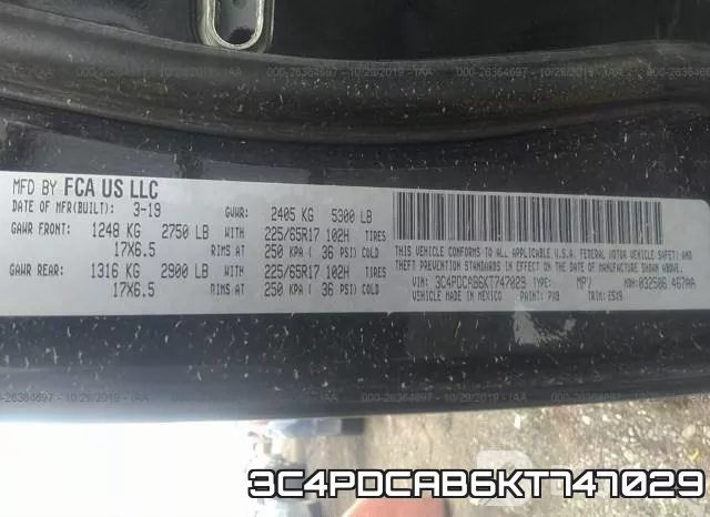3C4PDCAB6KT747029 фото 10