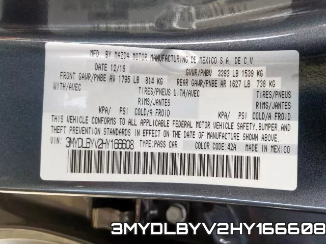 3MYDLBYV2HY166608 фото 2