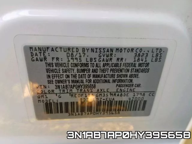 3N1AB7AP0HY395658 фото 2
