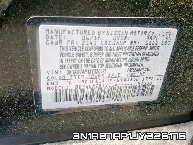 3N1AB7AP1JY326175 фото 2