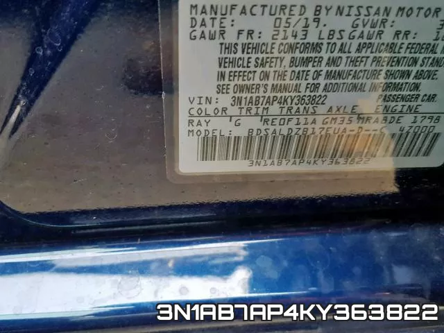 3N1AB7AP4KY363822 фото 2