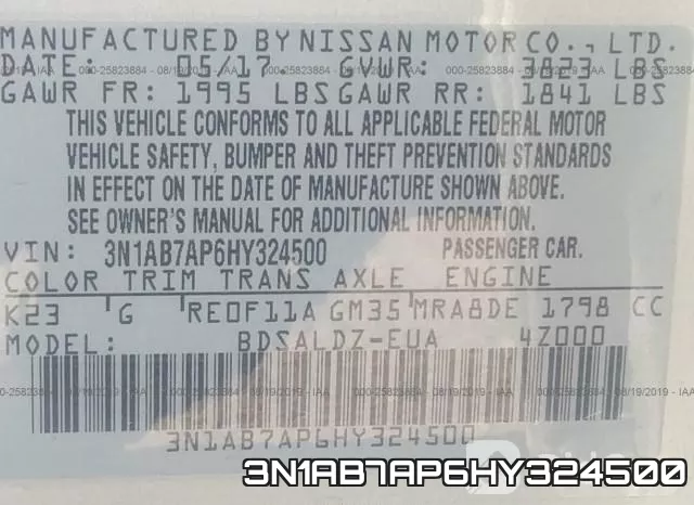 3N1AB7AP6HY324500 фото 10