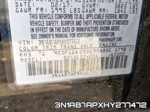 3N1AB7APXHY277472 фото 2