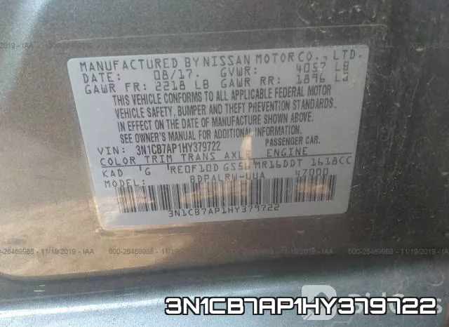 3N1CB7AP1HY379722 фото 9