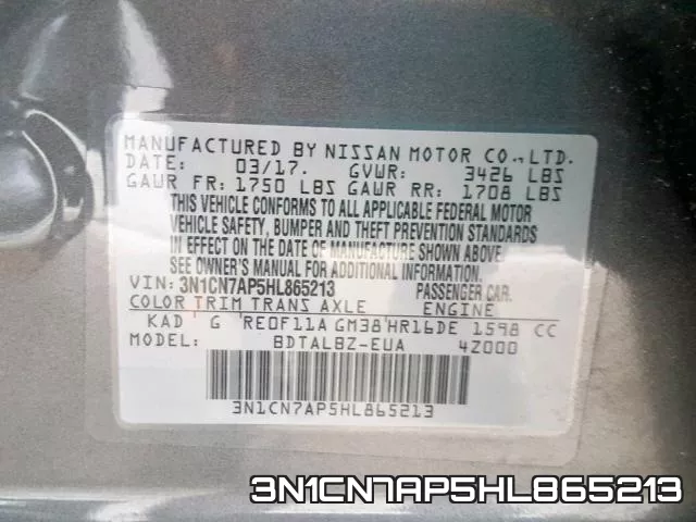 3N1CN7AP5HL865213 фото 2