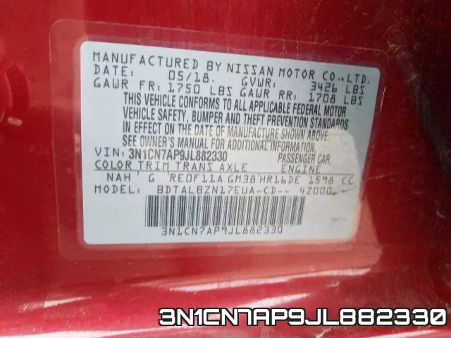 3N1CN7AP9JL882330 фото 2