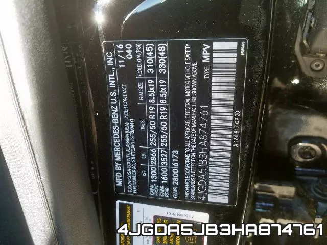 4JGDA5JB3HA874761 фото 2