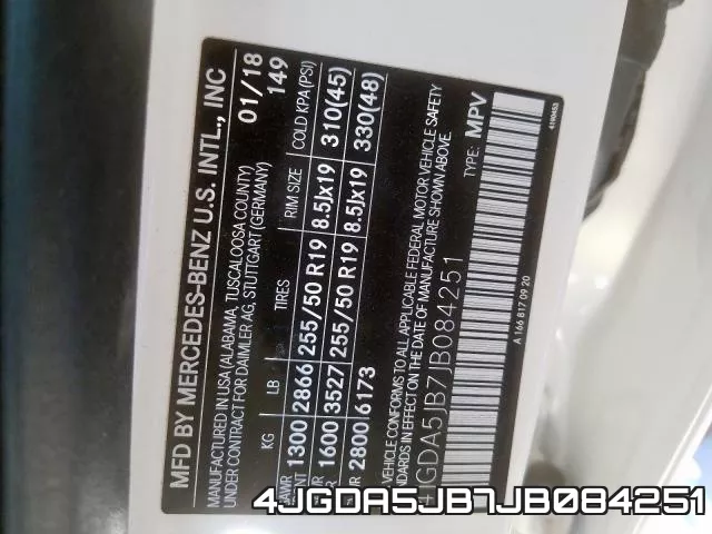 4JGDA5JB7JB084251 фото 2
